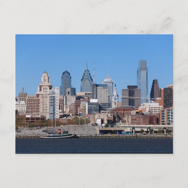 Philadelphia Skyline, Medium View Postkarte (Vorderseite)