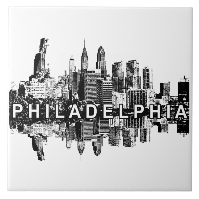 Philadelphia, Skyline Pennsylvania Fliese (Vorderseite)