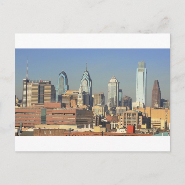 Philadelphia Skyline Postkarte (Vorderseite)