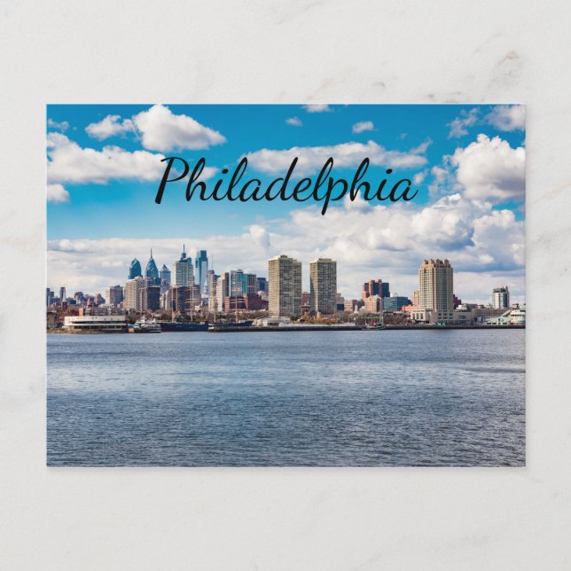 Philadelphia Skyline Postkarte (Vorderseite)