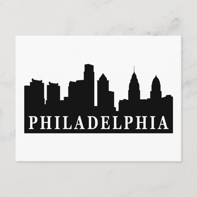 Philadelphia Skyline Postkarte (Vorderseite)