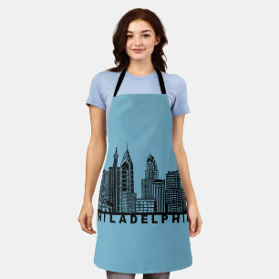 Philadelphia Skyline Silhouette Schürze