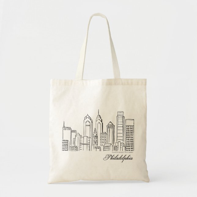 Philadelphia Skyline Tote Bag Tragetasche (Vorne)