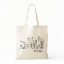 Philadelphia Skyline Tote Bag