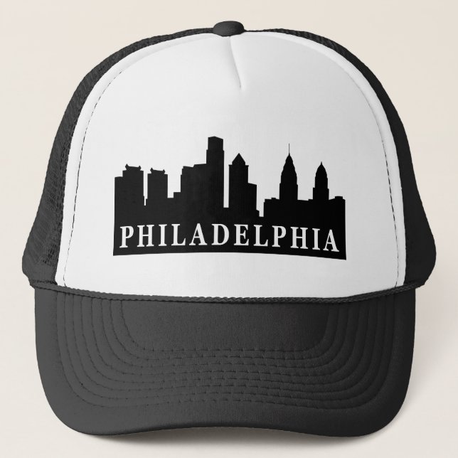 Philadelphia-Skyline Truckerkappe (Vorderseite)