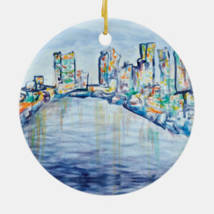 Philadelphia-Skyline-Verzierung Keramikornament