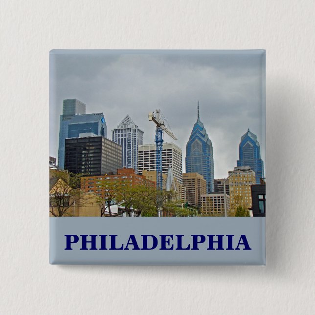 Philadelphia Skyline vom Walk Button (Vorderseite)