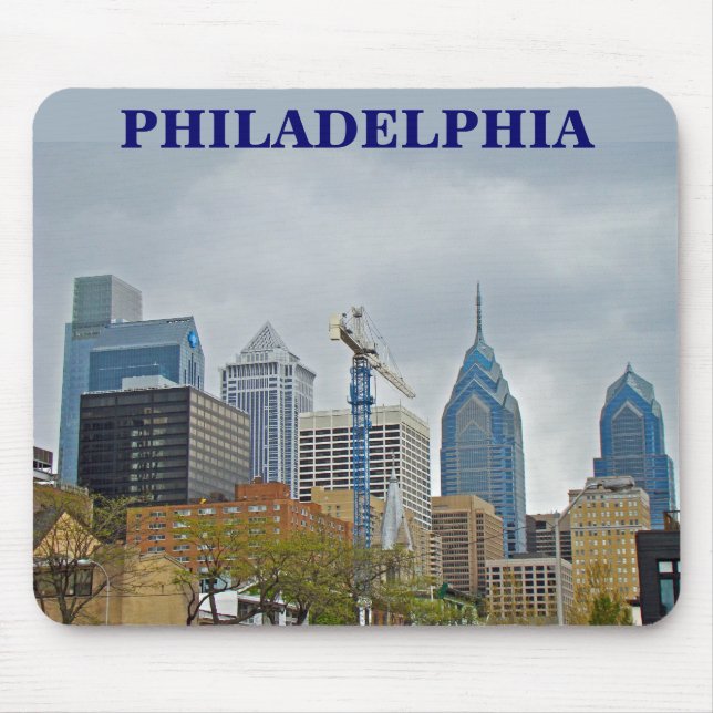Philadelphia Skyline vom Walk Mousepad (Vorne)