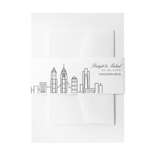 Philadelphia Skyline Wedding Einladungsbanderole