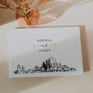 Philadelphia Skyline Wedding Guest Book Gästebuch