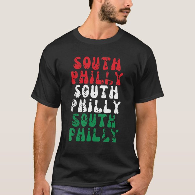Philadelphia South Philadelphia Italienische Flagg T-Shirt (Vorderseite)