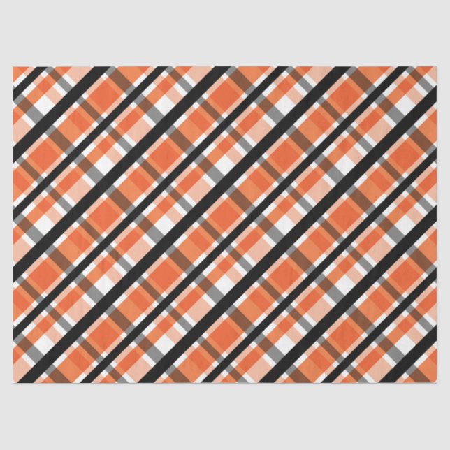 Philadelphia Sports Fan Orange Schwarz-weiß Karier Seidenpapier (Vorderseite)
