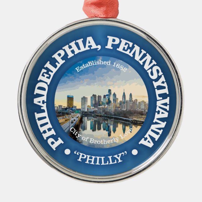 Philadelphia (Städte) Ornament Aus Metall (Vorne)