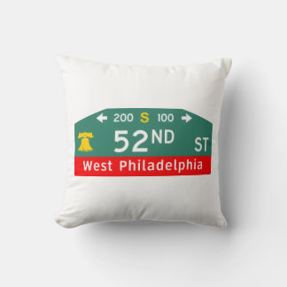 Philadelphia-Straßenschild-Kissen: Für DEINE Adres Kissen
