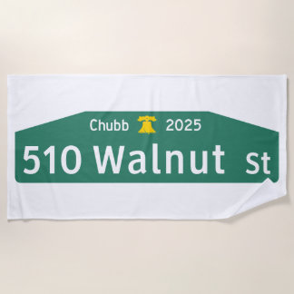 Philadelphia-Straßenschild-Strandtuch: Für DEINE A Strandtuch