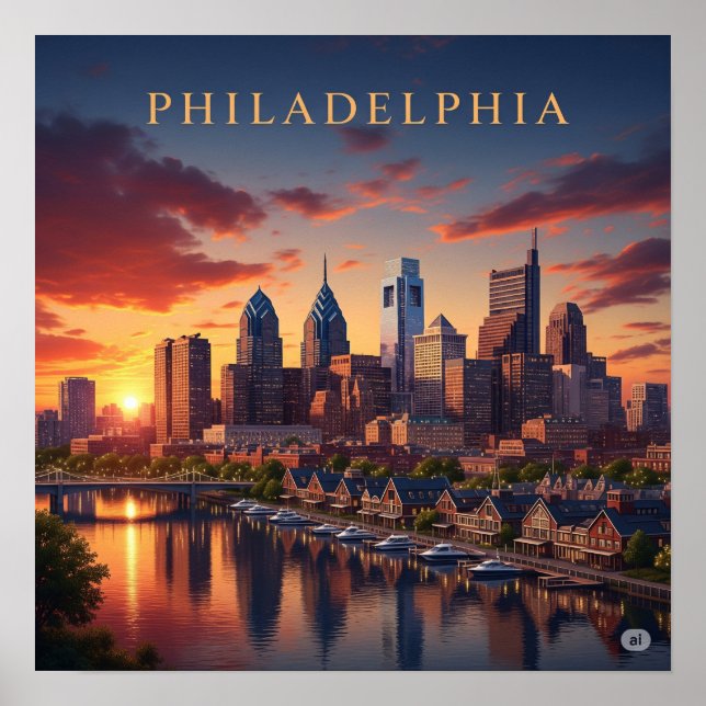 Philadelphia Sunset Poster (Vorne)