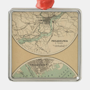 Philadelphia und Boston Silbernes Ornament