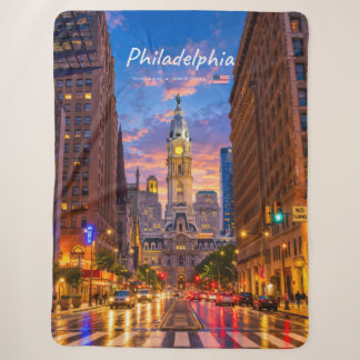 Philadelphia, USA - Rathaus Twilight Skyline Sherpadecke