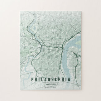 Philadelphia USA Stadtplan Minimales Design