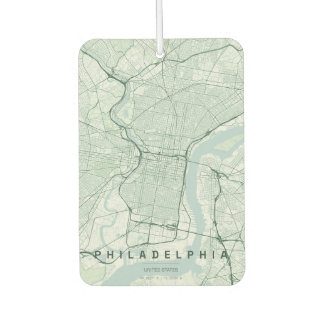 Philadelphia USA Stadtplan Minimales Design Autolufterfrischer
