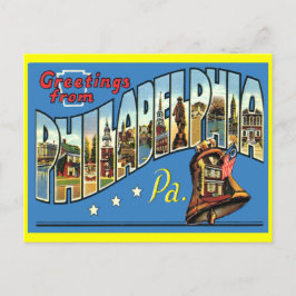 Philadelphia Vintag Grußkarte Postkarte