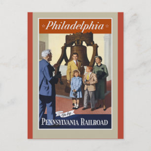 Philadelphia Vintage Reiseplakat Postkarte