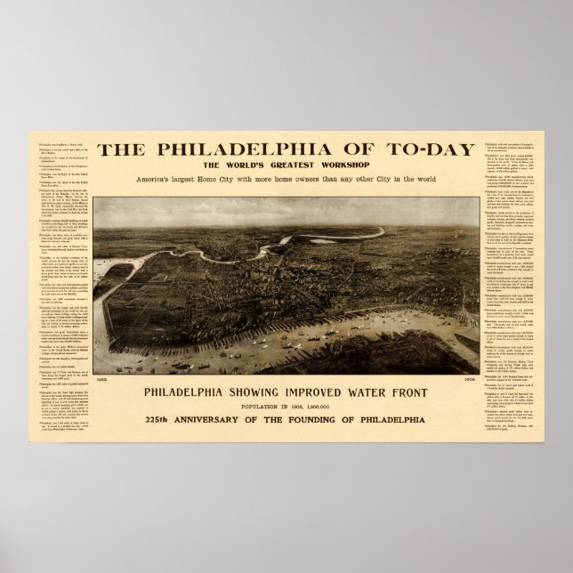 Philadelphia von heute - 1908 poster (Vorne)