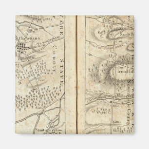 Philadelphia - Washington Road Map 2 Magnet