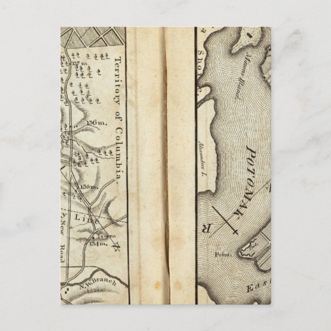 Philadelphia - Washington Road Map 2 Postkarte (Vorderseite)