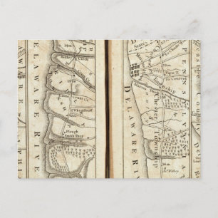 Philadelphia - Washington Road Map 4 Postkarte
