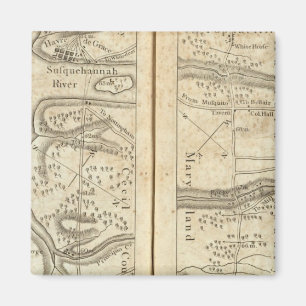 Philadelphia - Washington Road Map Magnet
