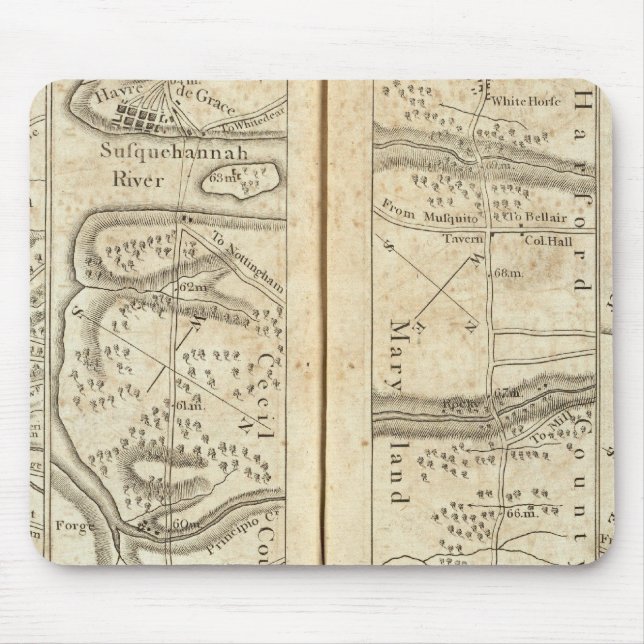 Philadelphia - Washington Road Map Mousepad (Vorne)