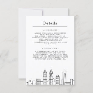 Philadelphia Wedding   Gästedaten Einladung