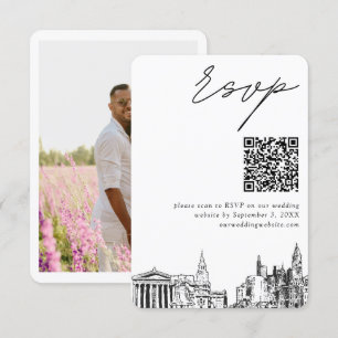 Philadelphia Wedding Modern UAWG QR Code Begleitkarte