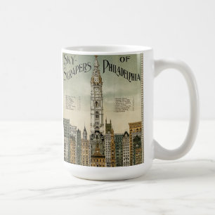 Philadelphia-Wolkenkratzer (1898 Vintages Plakat) Kaffeetasse