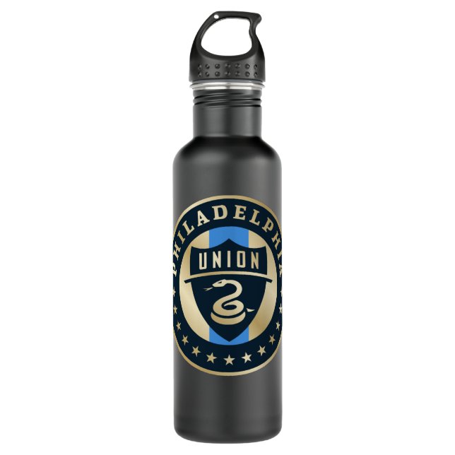 Philadelphiaie-Gewerkschaft Edelstahlflasche (Vorderseite)