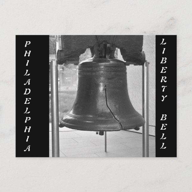 PHILADELPHIA'S GRAND BELL BLACK AND WHITE POSTKARTE (Vorderseite)