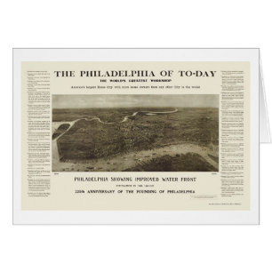 Philadelphie, carte panoramique de PA - 1908