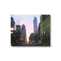 Philadelphie coucher de soleil toile enveloppé pho