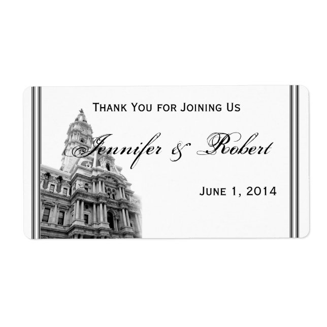 Philadelphie Destination Étiquette de bouteille d' (Devant)