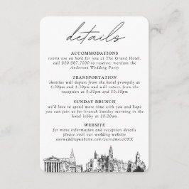 Philadelphie Détails du Mariage Carte de boîtier