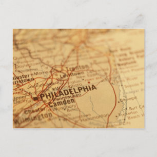 Philadelphie, PA Carte Vintage