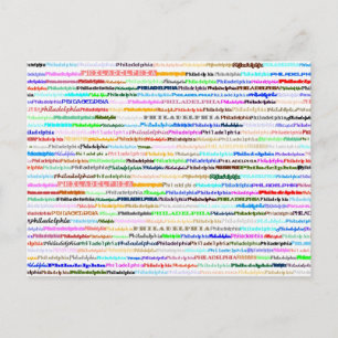 Philadelphie Texte Design II Carte postale