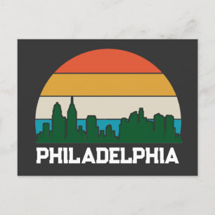 Philadelphie Vintage City Sunset Carte postale