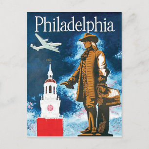 Philadephia, Denkmal und Turm Postkarte