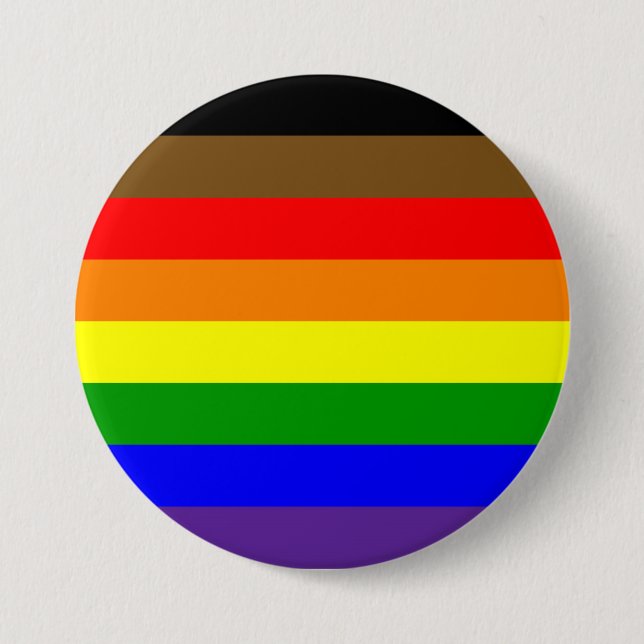 Philadephia-Regenbogenfahne Button (Vorderseite)