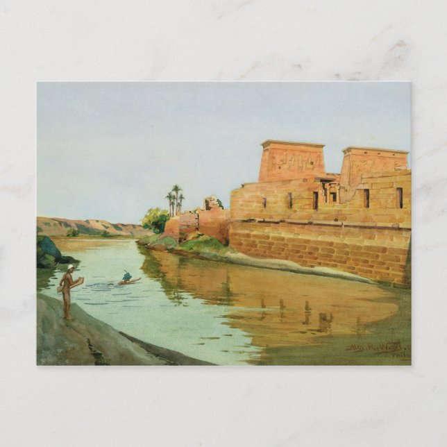 Philae am Nil, 1894 Postkarte (Vorderseite)