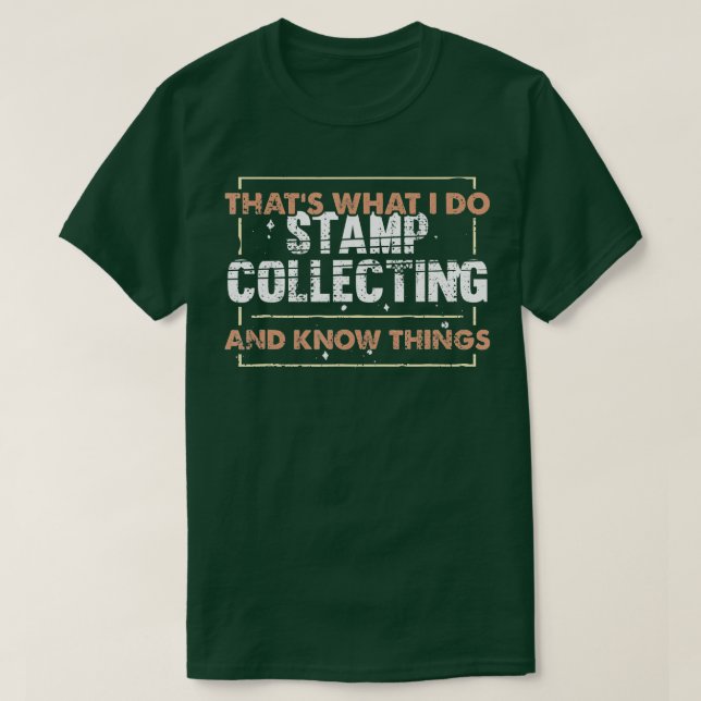 Philatelie Briefmarke Sammeln von lustigen Briefma T-Shirt (Design vorne)