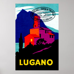 Philatelistisches Plakat 1934 Lugano