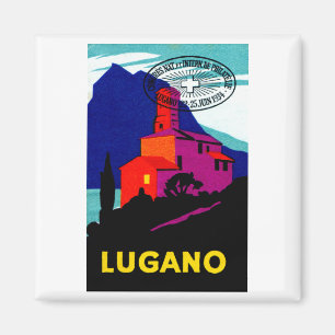Philatelistisches Plakat 1934 Lugano Magnet